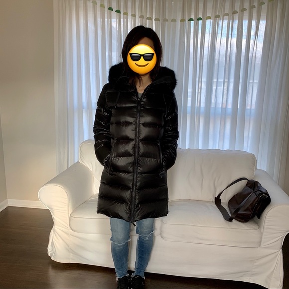 DVF Down Coat Jacket. Real Fox fur. - Picture 8 of 8